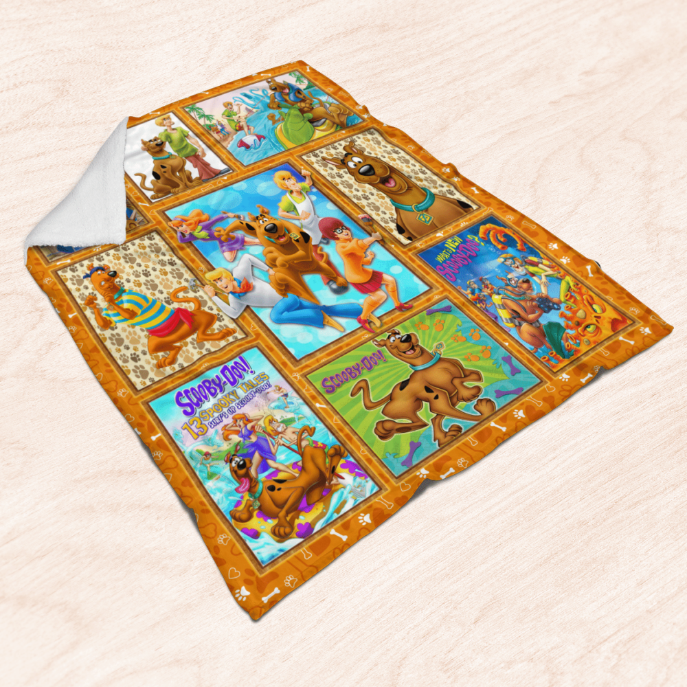 The Wonderful World Of Scooby Doo Fleece Blanket For Bedding Decor