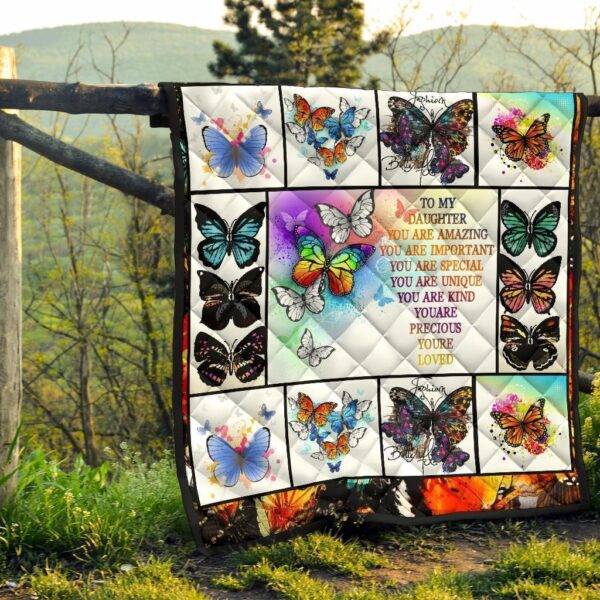 to my daughter butterfly quilt blanket gift from dad mom 78iyl