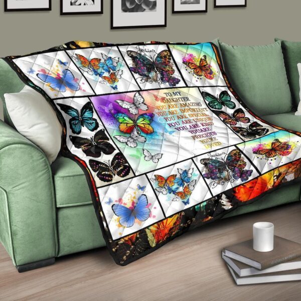 to my daughter butterfly quilt blanket gift from dad mom f5ciq