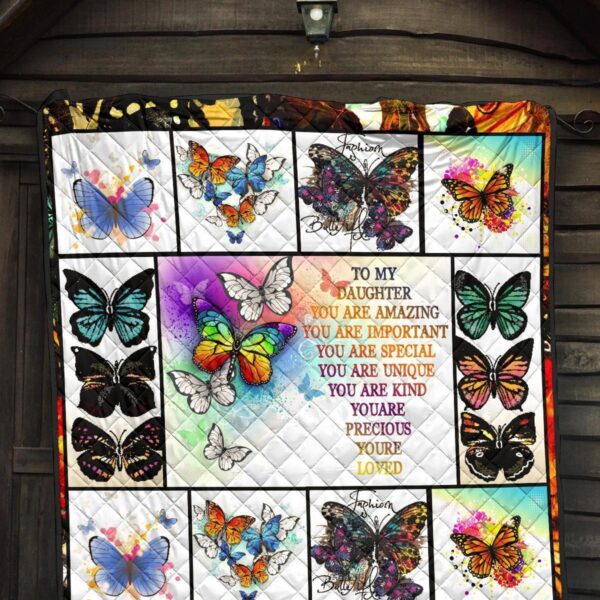 to my daughter butterfly quilt blanket gift from dad mom y7ht2