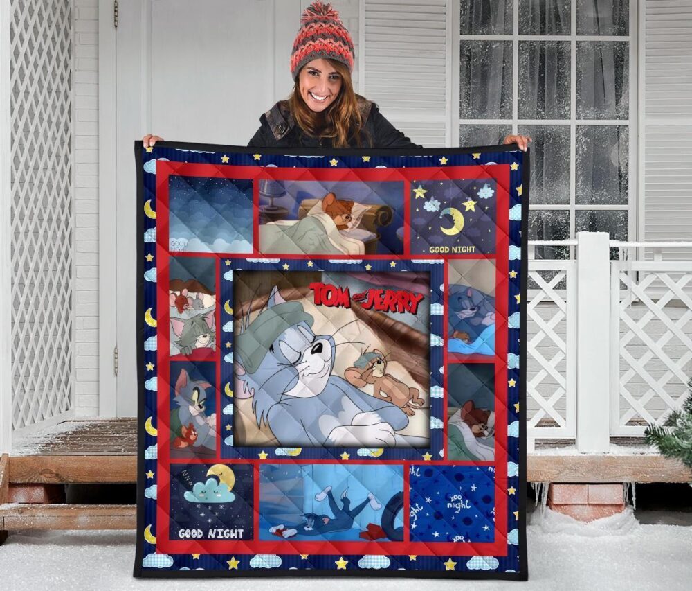 Tom And Jerry Quilt Blanket Funny Cartoon Fan Gift