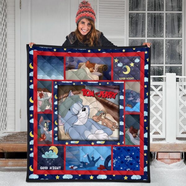 tom and jerry quilt blanket funny cartoon fan gift 1mcua