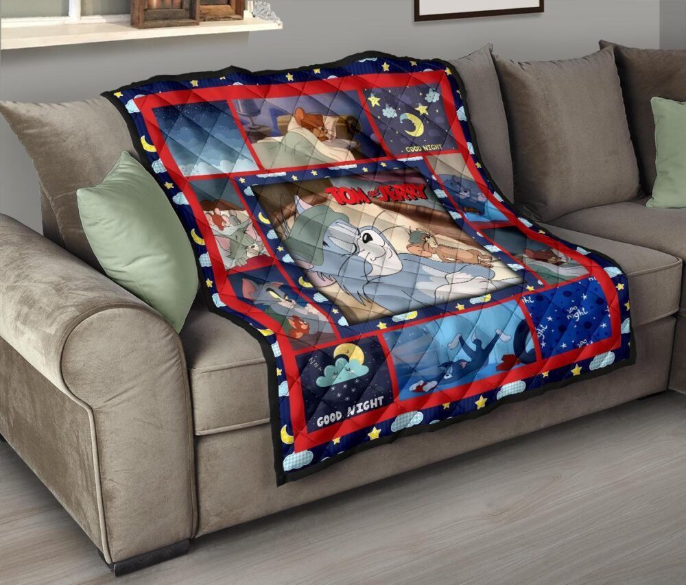 Tom And Jerry Quilt Blanket Funny Cartoon Fan Gift