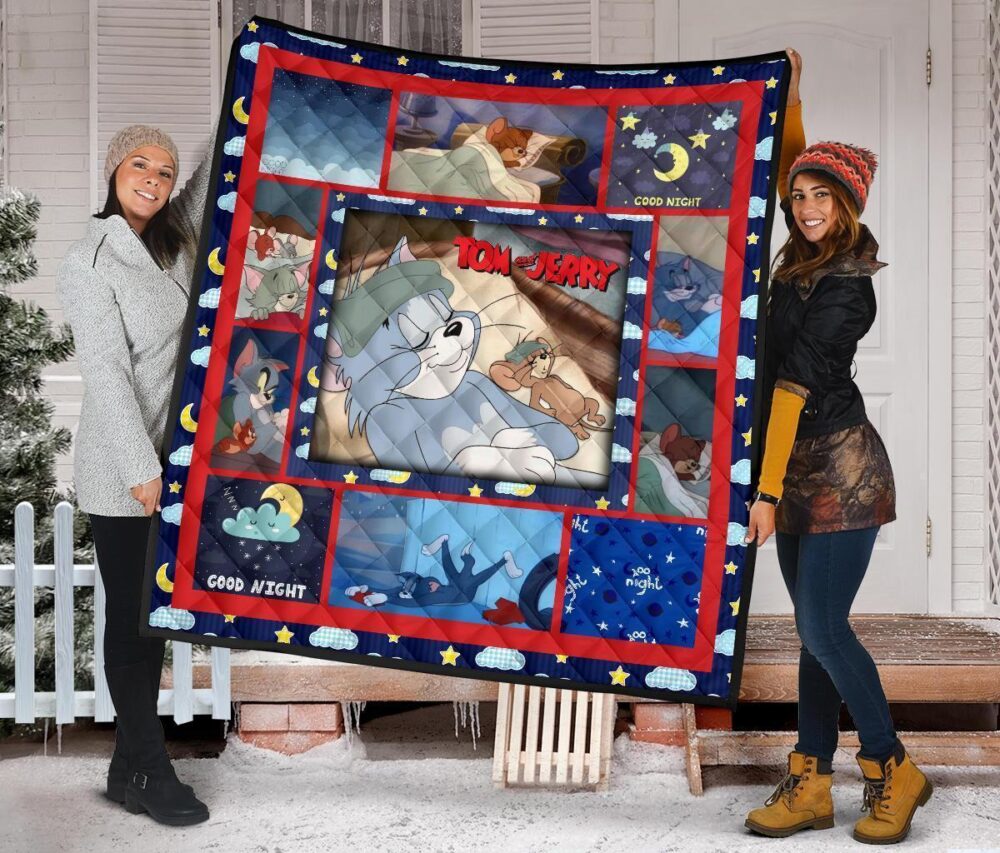 Tom And Jerry Quilt Blanket Funny Cartoon Fan Gift