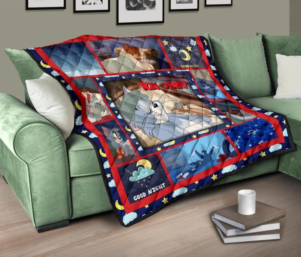 Tom And Jerry Quilt Blanket Funny Cartoon Fan Gift