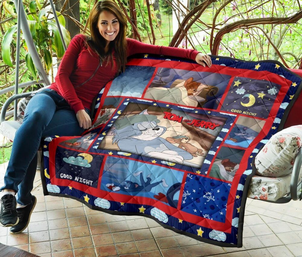 Tom And Jerry Quilt Blanket Funny Cartoon Fan Gift