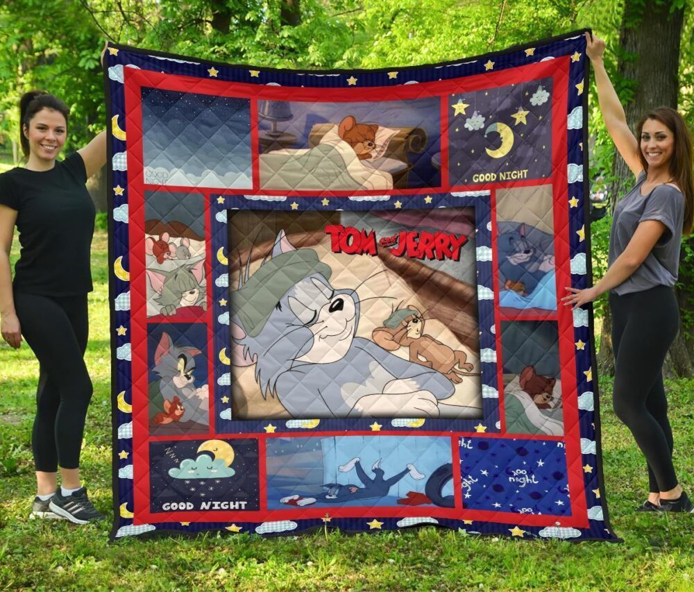 Tom And Jerry Quilt Blanket Funny Cartoon Fan Gift