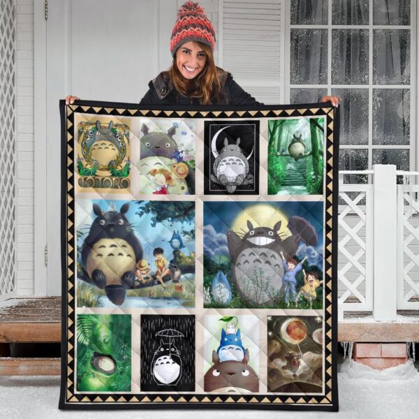 totoro quilt blanket for anime my neighbor totoro fan btf6s