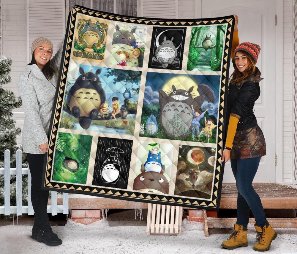 Totoro Quilt Blanket For Anime My Neighbor Totoro Fan