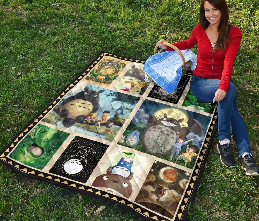 Totoro Quilt Blanket For Anime My Neighbor Totoro Fan