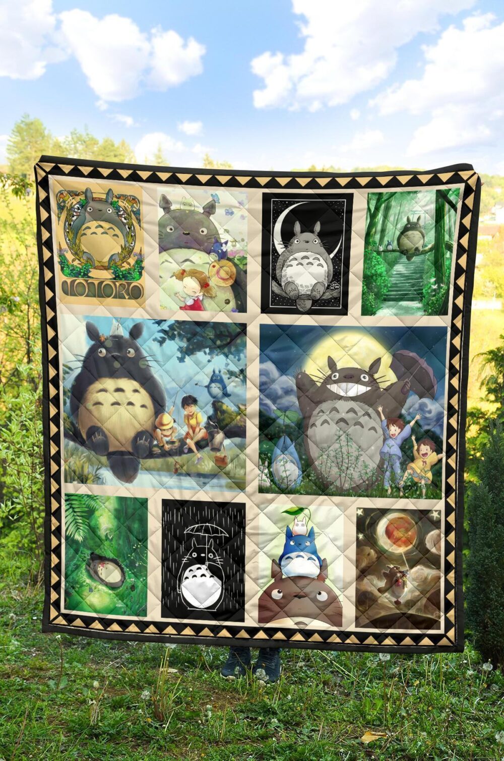 Totoro Quilt Blanket For Anime My Neighbor Totoro Fan