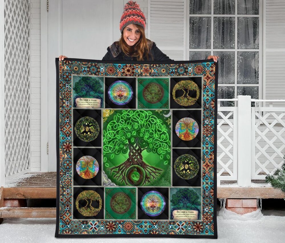 Tree Of Life Quilt Blanket Gift Idea For Earth Lover