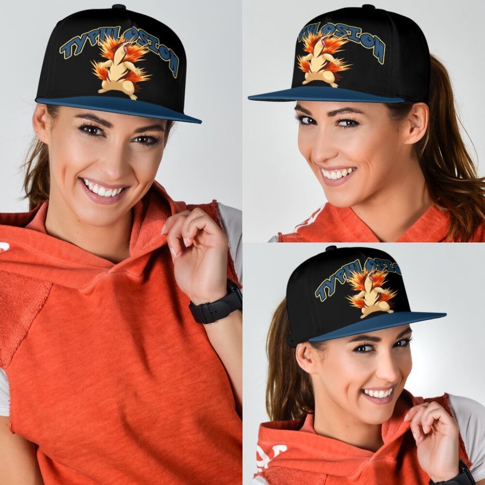 Typhlosion Snapback Hat Anime Fan Gift Idea