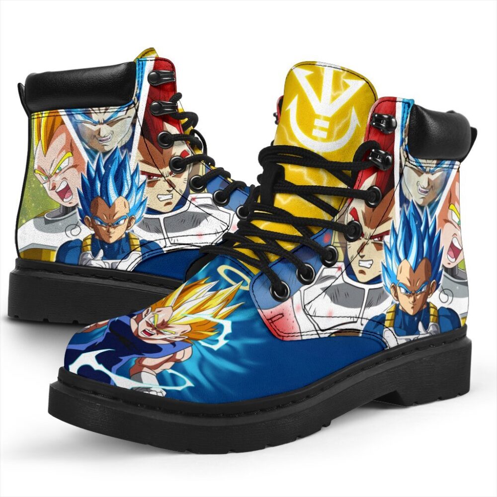 Vegeta Dragon Ball All Season Boots | Casual Shoes | Vegan Leather Anime Custom Boot Shoes TB158