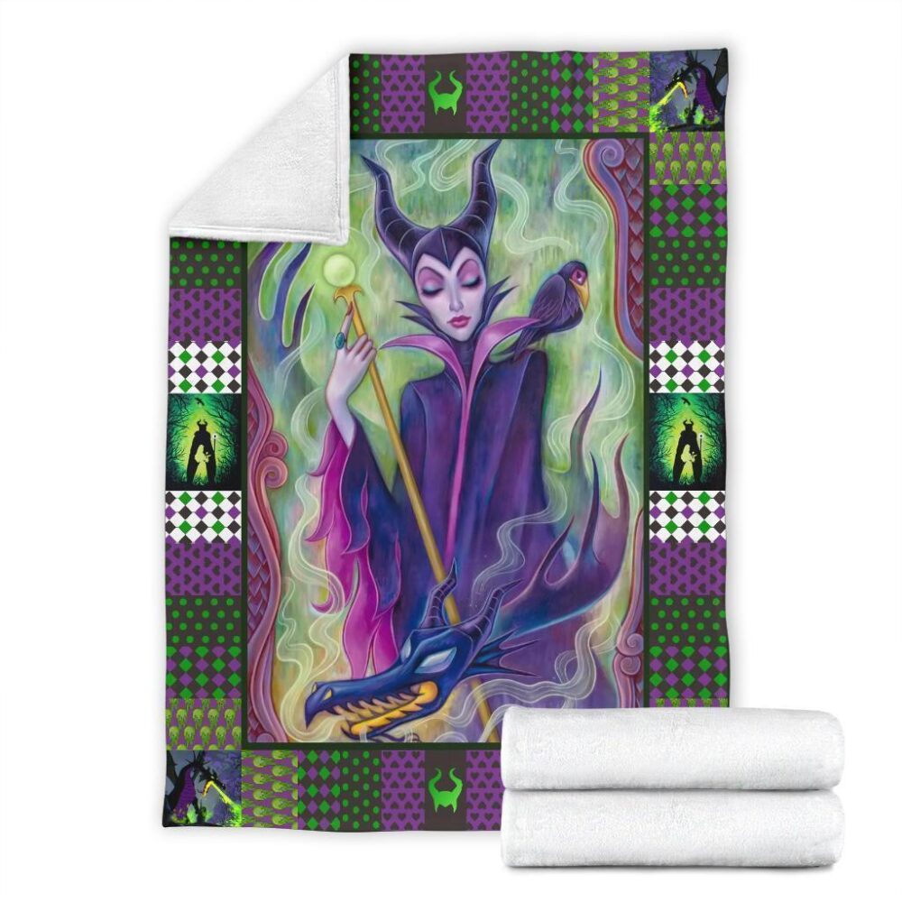 Villain Maleficent Fleece Blanket House Bedding Decor