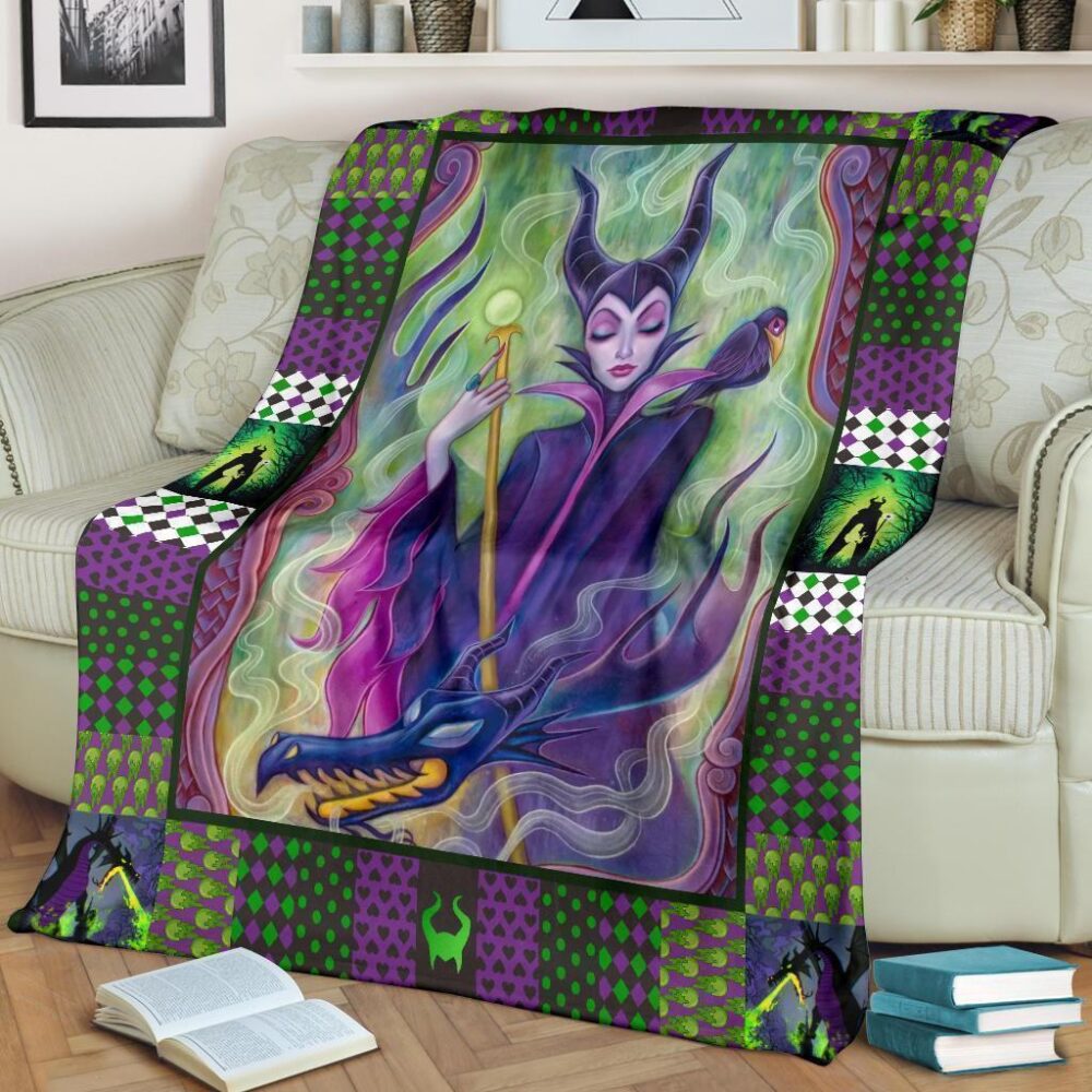 Villain Maleficent Fleece Blanket House Bedding Decor