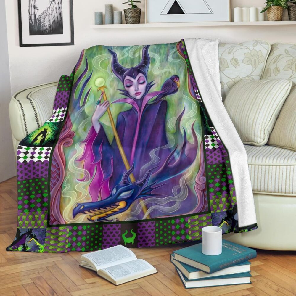 Villain Maleficent Fleece Blanket House Bedding Decor