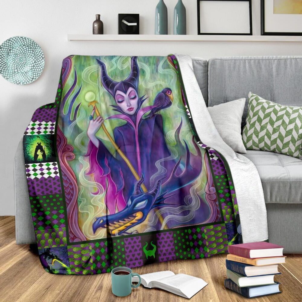 Villain Maleficent Fleece Blanket House Bedding Decor