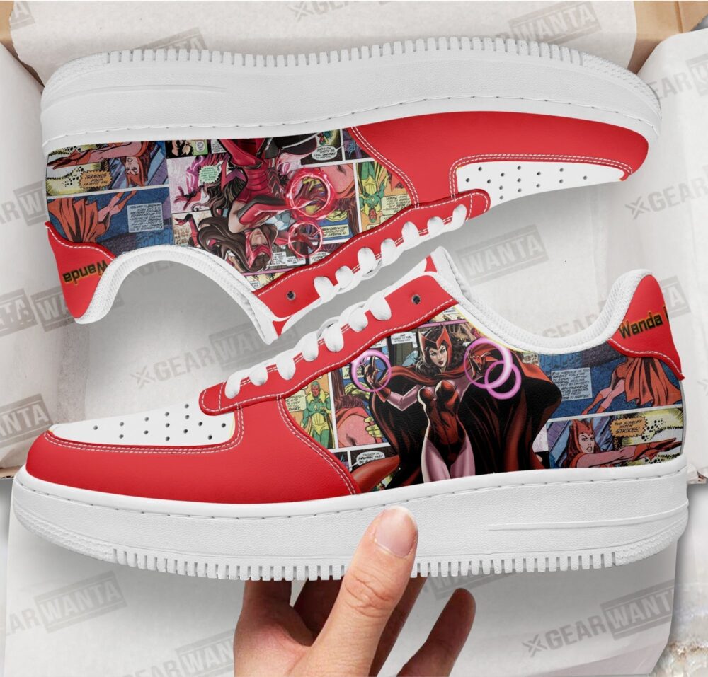 Wanda Maximoff Sneakers Custom Superhero Comic Shoes