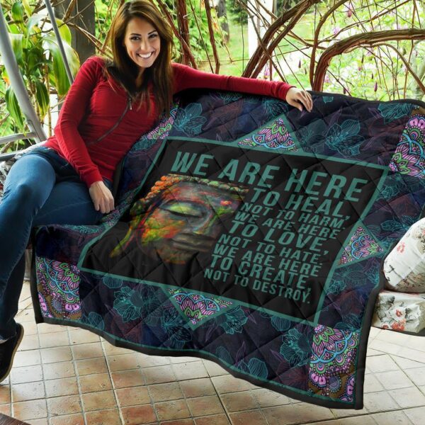 we are here to heal quilt blanket for yoga lover 0ycza