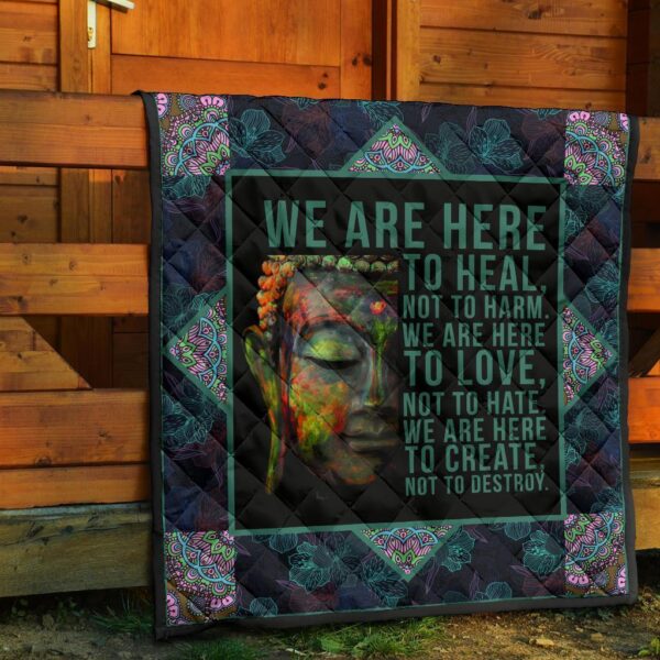 we are here to heal quilt blanket for yoga lover zhl6m