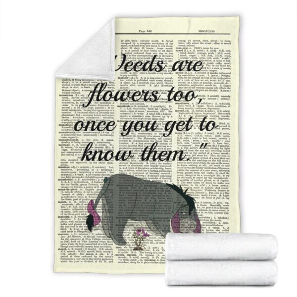 weeds are flowers too eeyore fleece blanket e8uzu