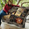 wild turkey quilt blanket whiskey inspired me funny gift ztmeo