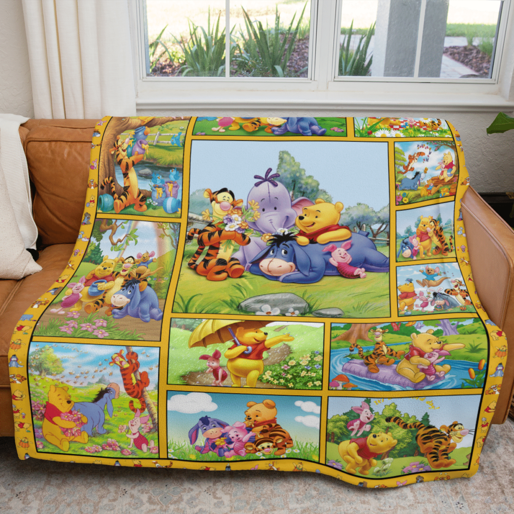 Winnie The Pooh And Friends Fleece Blanket For Bedding Decor