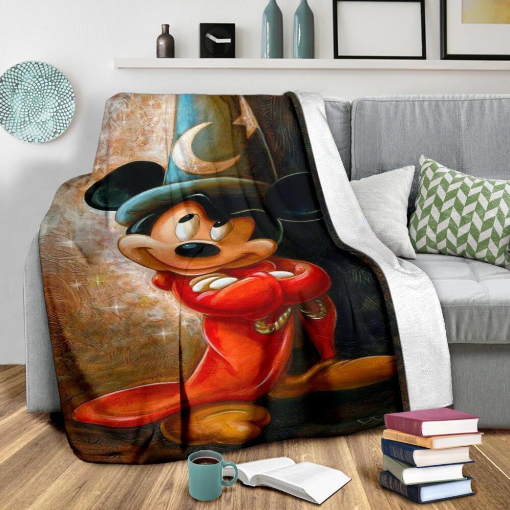 Wizard Mickey Fleece Blanket Fantasia