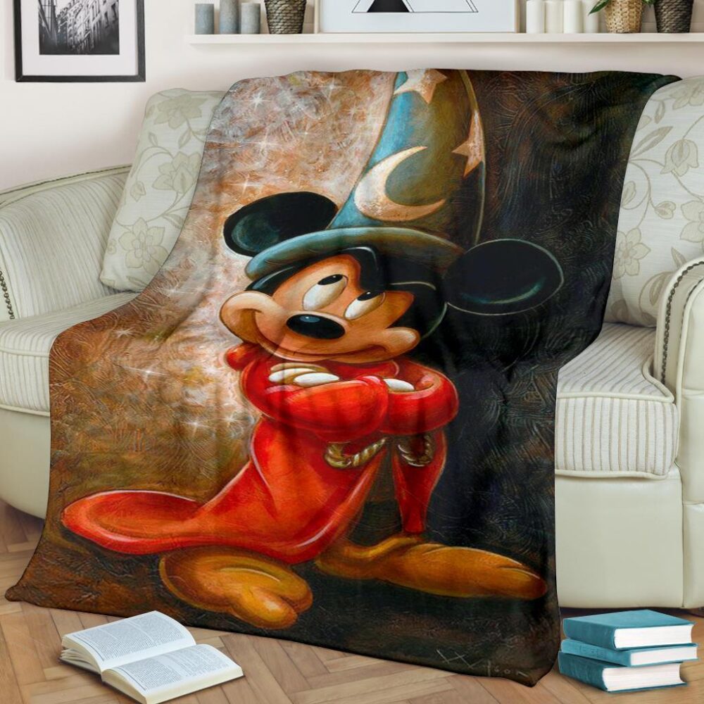 Wizard Mickey Fleece Blanket Fantasia