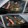 wonder woman aquaman auto sun shade for fan gtxgf