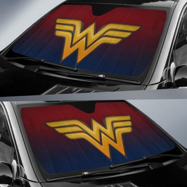 wonder woman logo car windshield sun shade kfosd