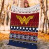 wonder woman signal ugly christmas custom blanket home decor 5rbun