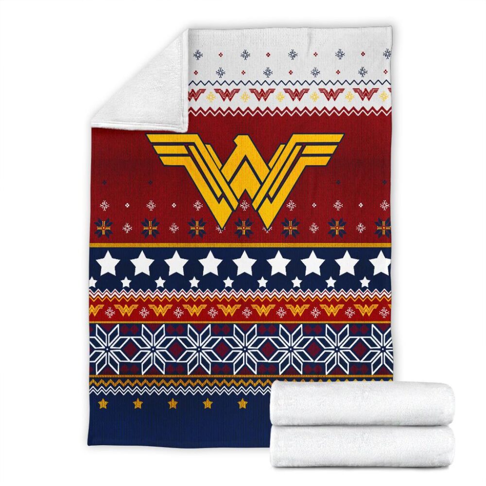 Wonder Woman Signal Ugly Christmas Custom Blanket Home Decor