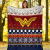 wonder woman signal ugly christmas custom blanket home decor fgo5k