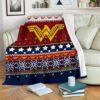 wonder woman signal ugly christmas custom blanket home decor vtddw