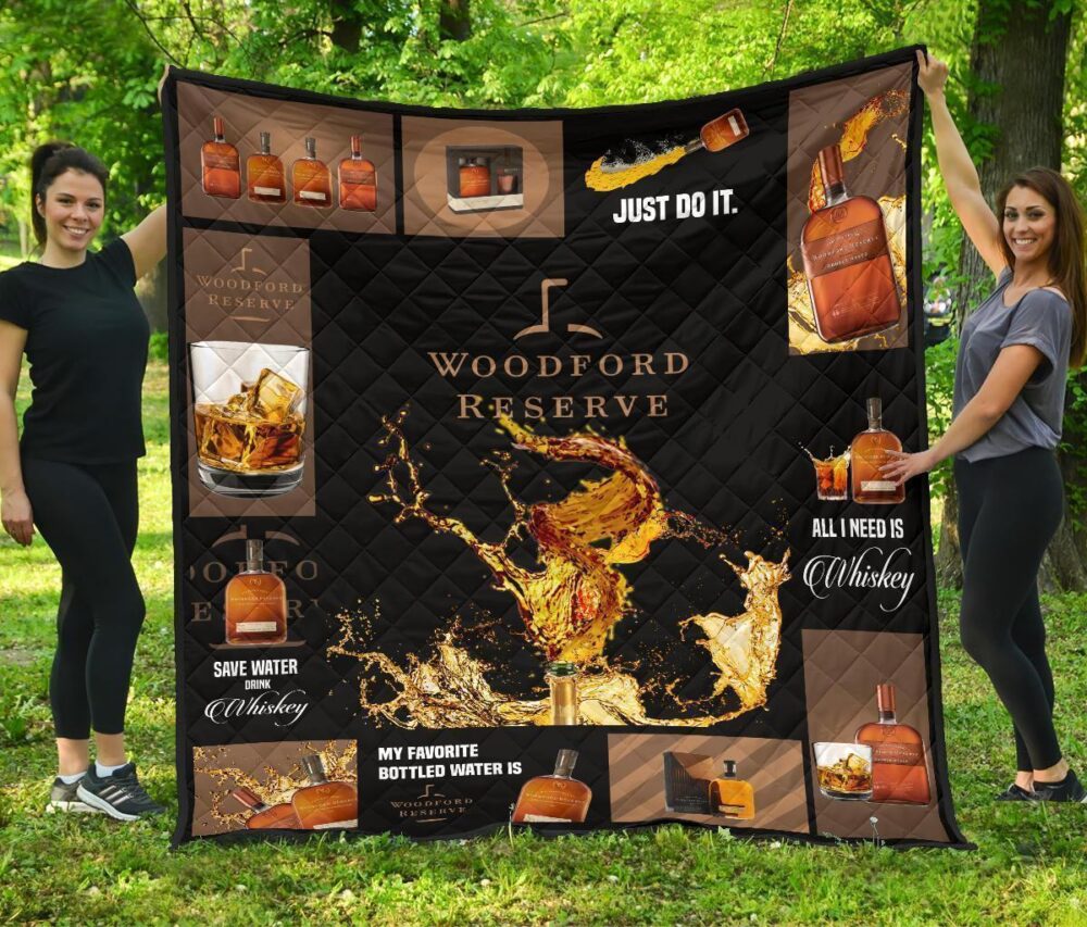 Woodford Reserve Quilt Blanket All I Need Is Whisky Gift Idea