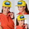 yellow crewmate snapback hat among us gift idea rhrkq