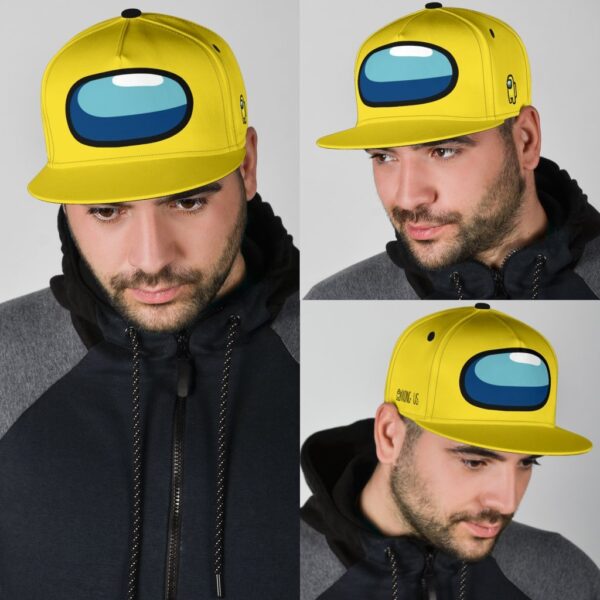 yellow crewmate snapback hat among us gift idea ste4p