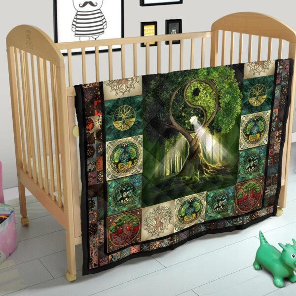 yin yang tree of life quilt blanket for yoga lover nbax3