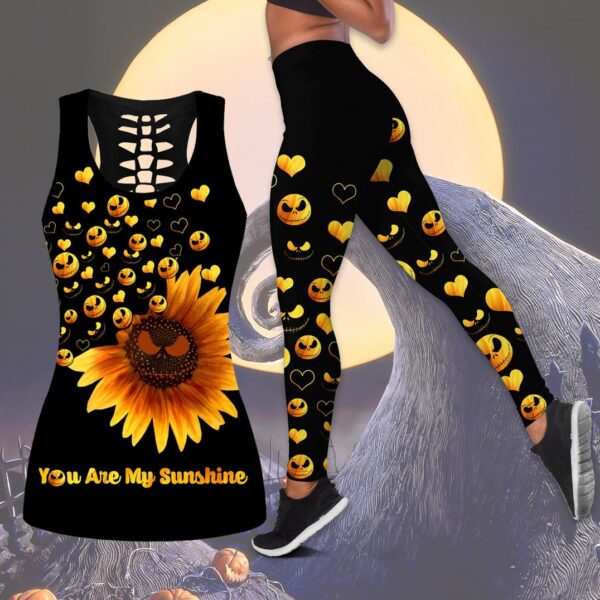 You Are My Sunshine Jack Skellington Women Tank Top Legging Set Outfit | CTLJS67