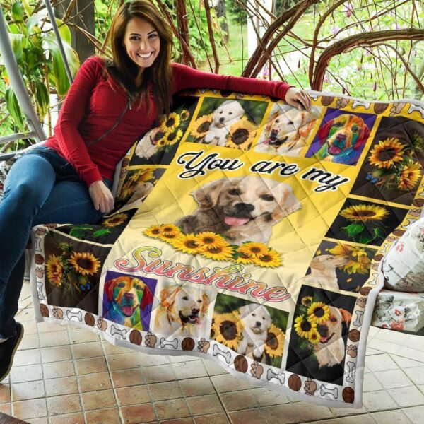 you are my sunshine sunflower labrador quilt blanket nk3uj