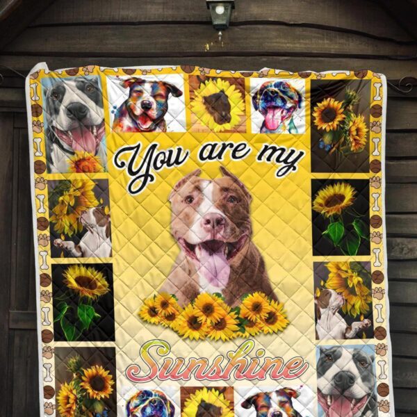 you are my sunshine sunflower pit bull quilt blanket 87uzt