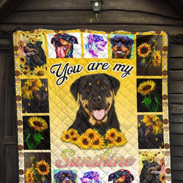 you are my sunshine sunflower rottweiler quilt blanket h3tgt