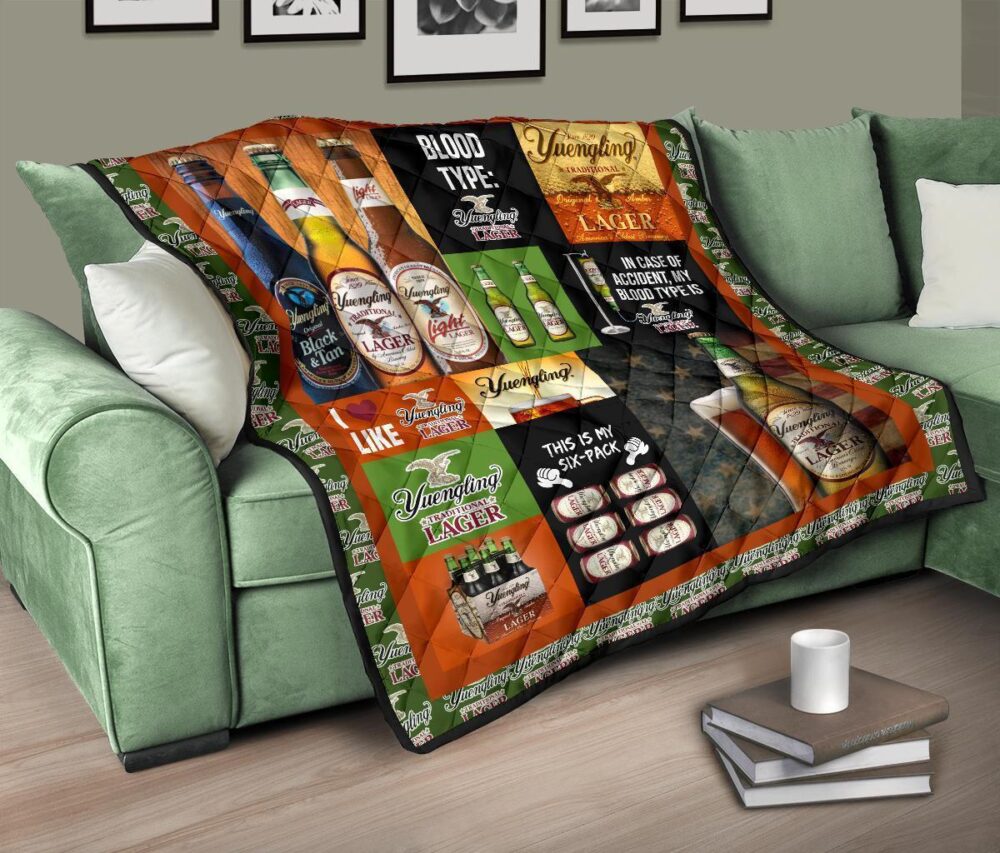 Yuengling Larger Quilt Blanket Funny Gift For Beer Lover