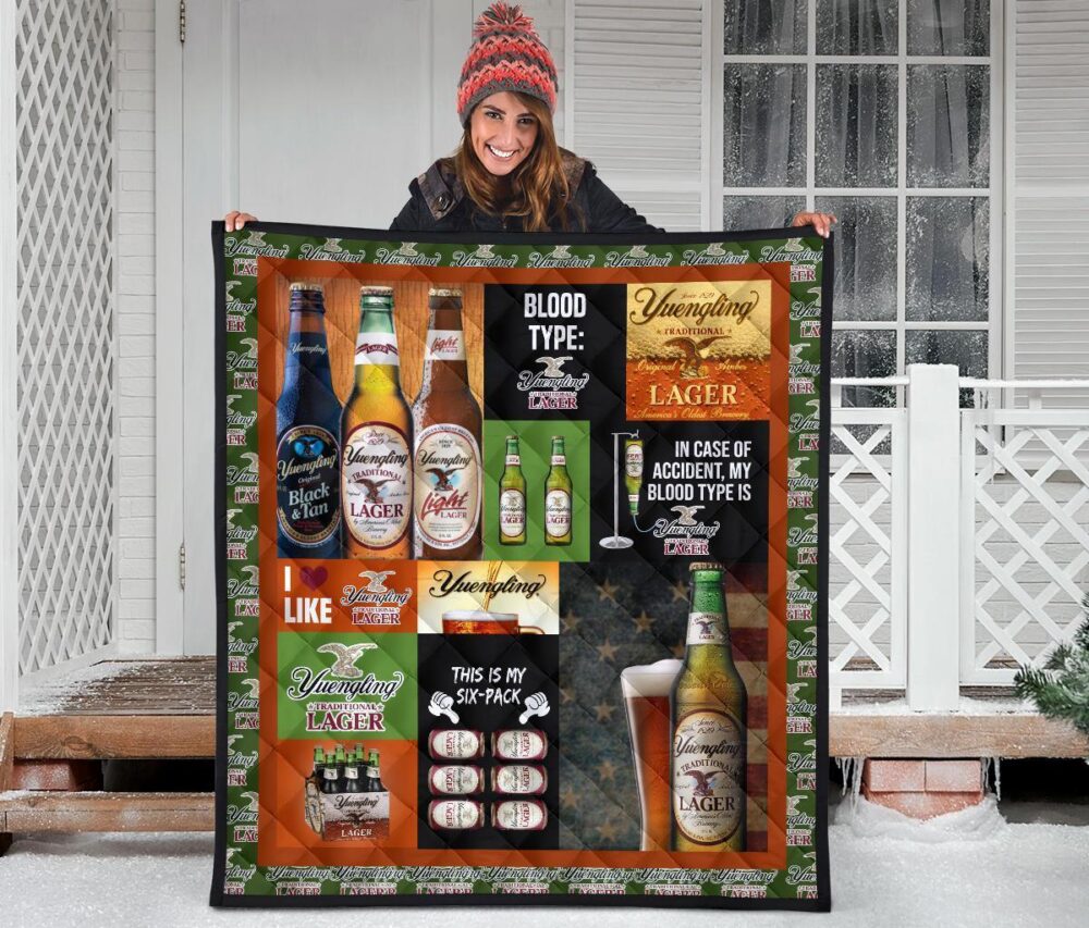 Yuengling Larger Quilt Blanket Funny Gift For Beer Lover