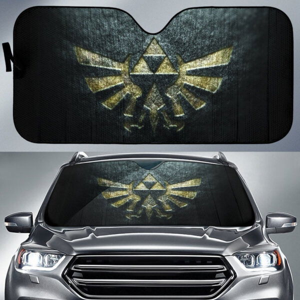 Zelda Logo In Black Theme Car Auto Sunshades