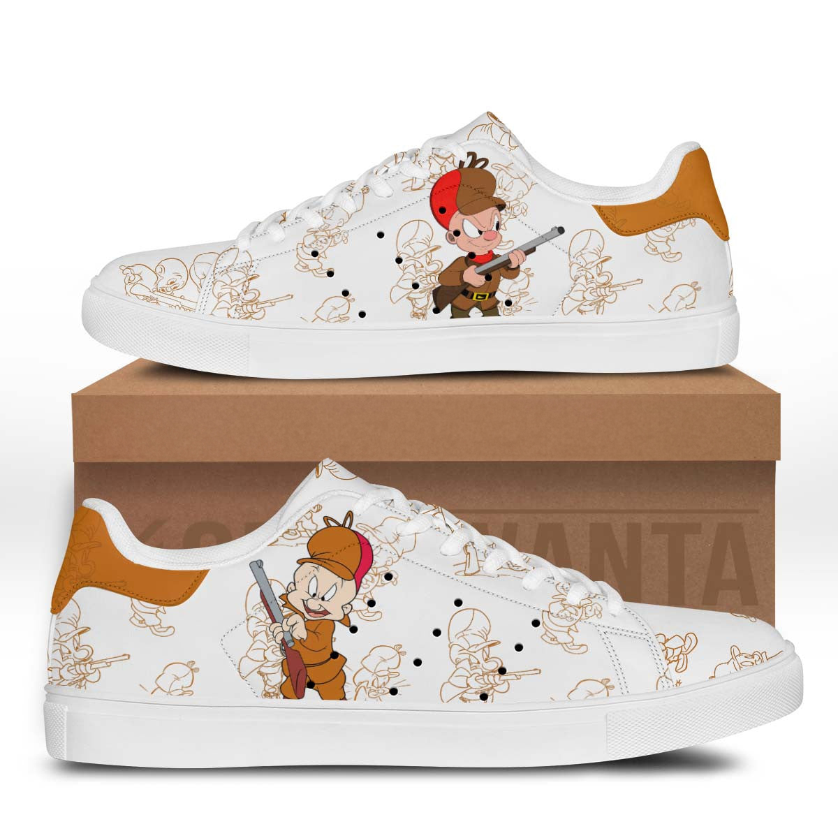 Elmer Fudd Stan Shoes Custom Looney Tunes Fans Elmer Fudd Stan Shoes Custom Looney Tunes Fans