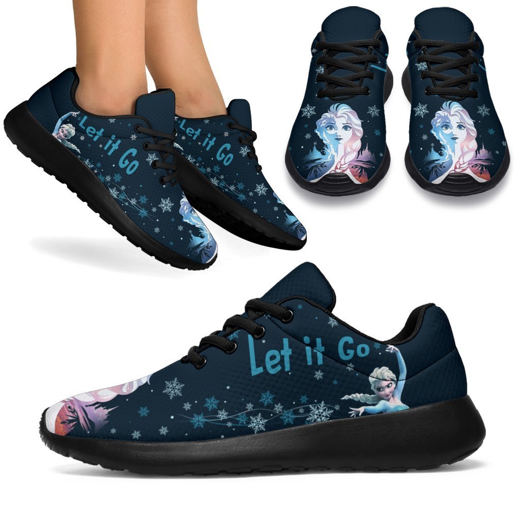 Frozen Let It Go Sneakers Sporty Elsa Custom Idea