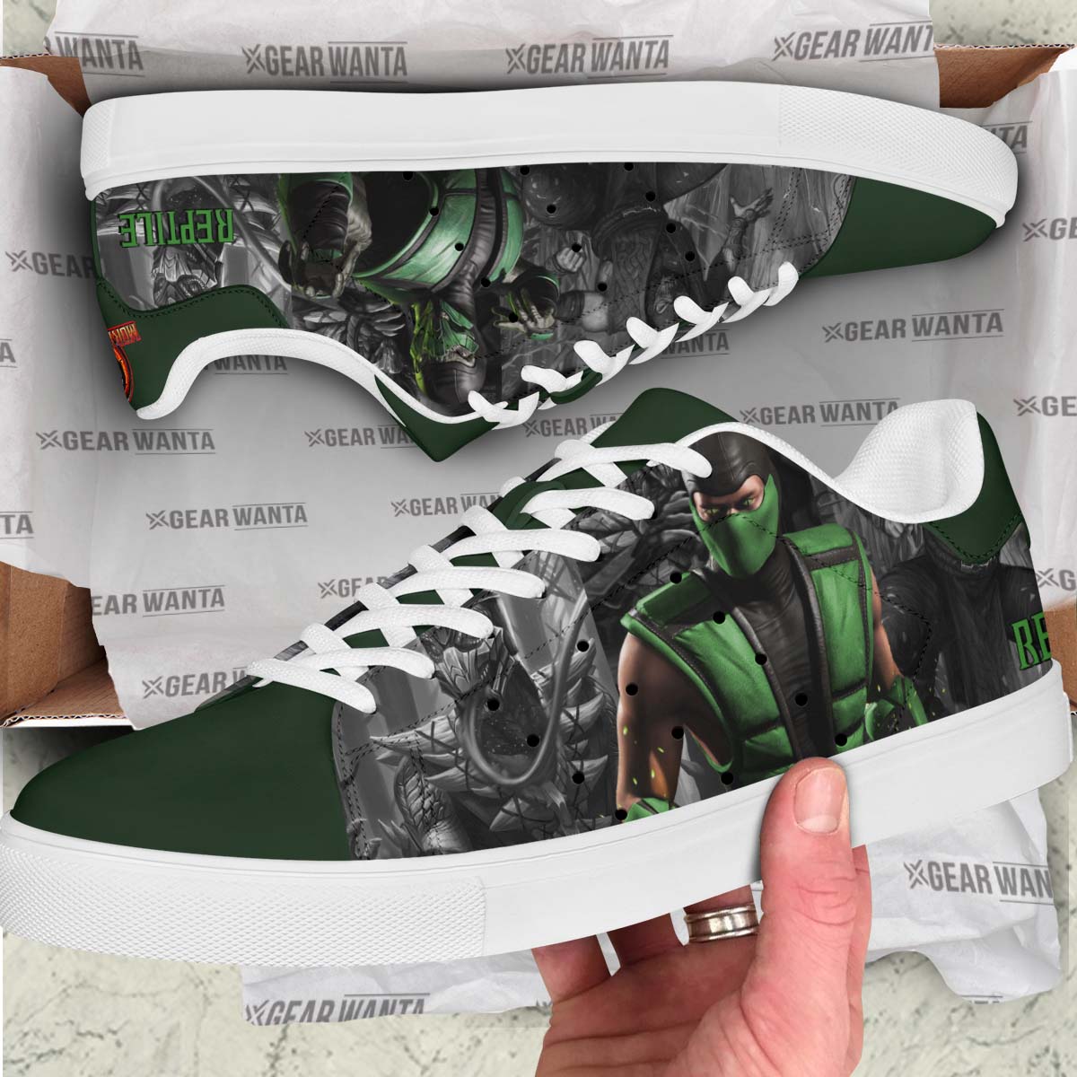 Mortal Kombat Reptile Stan Shoes Custom Mortal Kombat Reptile Stan Shoes Custom